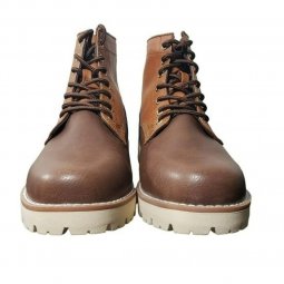 Sun + Stone Men's Wilder Solid Lug Sole Boots -Brown/ Mustard - Size 13M