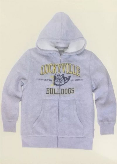 Lucky Brand Boys' Full Zip Graphic Hoodie, GREY HEATHER, M(10||12)