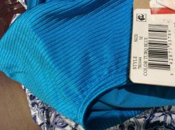Reebok Ribbed Women's  High-Leg One-Piece Swimsuit, TURQ BLUE, M