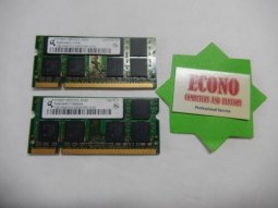 Qimonda 2GB (2x1GB) DDR2 2Rx8 PC2-5300S Laptop RAM Memory