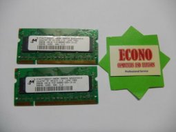 Micron 512MB (2x256MB) PC2-3200S DDR2 400MHz Memory RAM Laptop