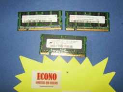 A Lot of 3 RAM Memory Chips (1GB x 3) DDR2 PC2-5300S for Laptop