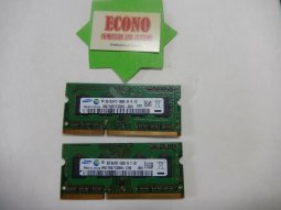 SAMSUNG 4GB (2X2GB) DDR3 1Rx8 PC3-10600S Laptop Memory RAM
