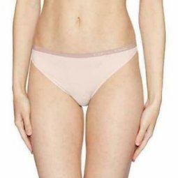 Calvin Klein Women's Pure Seamless Thong Panty, PINK, Small