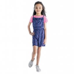 Blush by Us Angels Girl 2 Piece Romper T-Shirt Set, NAVY - PINK, XS 5||6